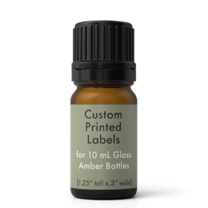 Custom Labels for 10ml Oil Glass Amber Bottles