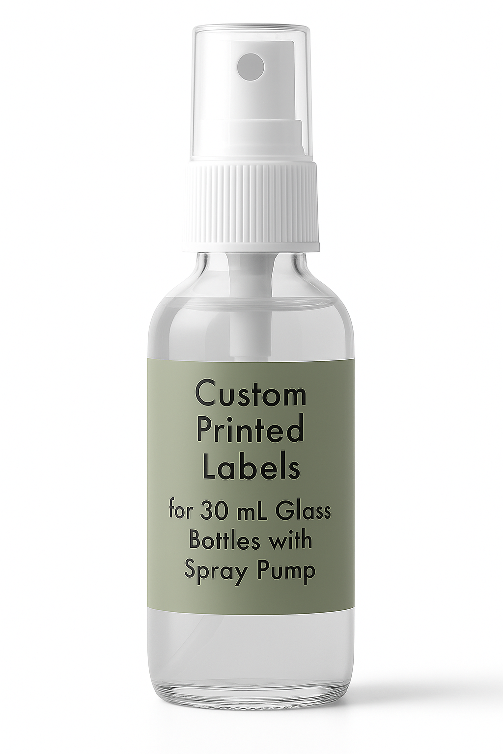 Custom Labels for 30ml Oil Glass Bottles with Spray Pump