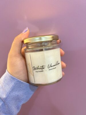100% Soywax - White Vanilla Scented Candle